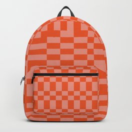 Checkerboard Pattern - Red 2 Backpack
