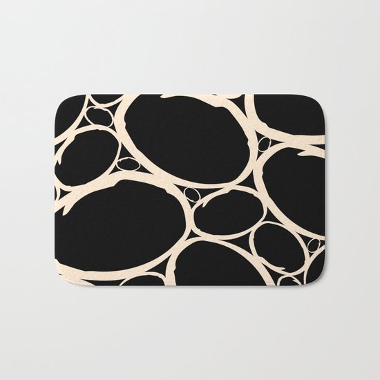 Circles | Cream & Black Bath Mat