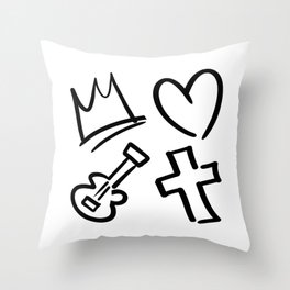 white Christian wallpaper Throw Pillow