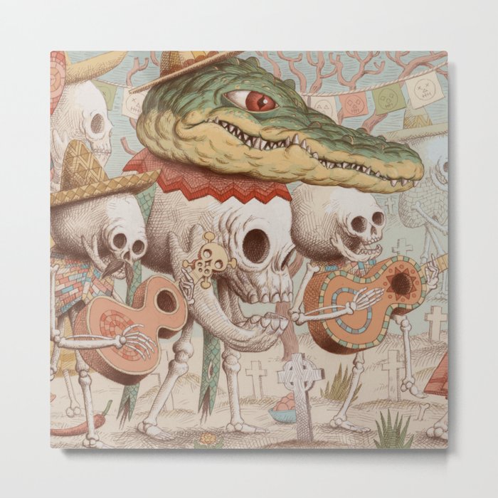 Mexican Skulls 2 Metal Print