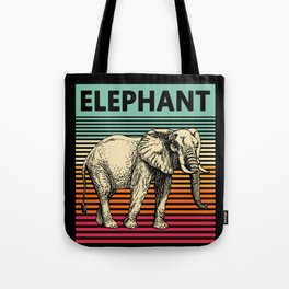 Retro Elephant Vintage Elephant Tote Bag