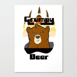Grumpy Bear Canvas Print