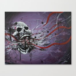 Skull Vomit Canvas Print