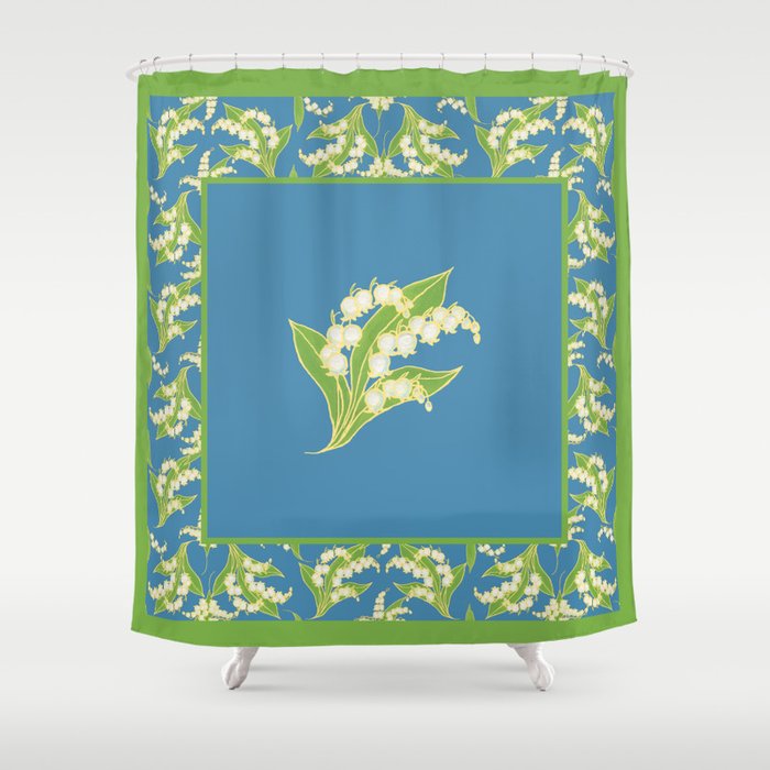 Vintage Lily-of-the-Valley Shower Curtain