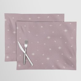 Starry night pattern Burnished Lilac Placemat