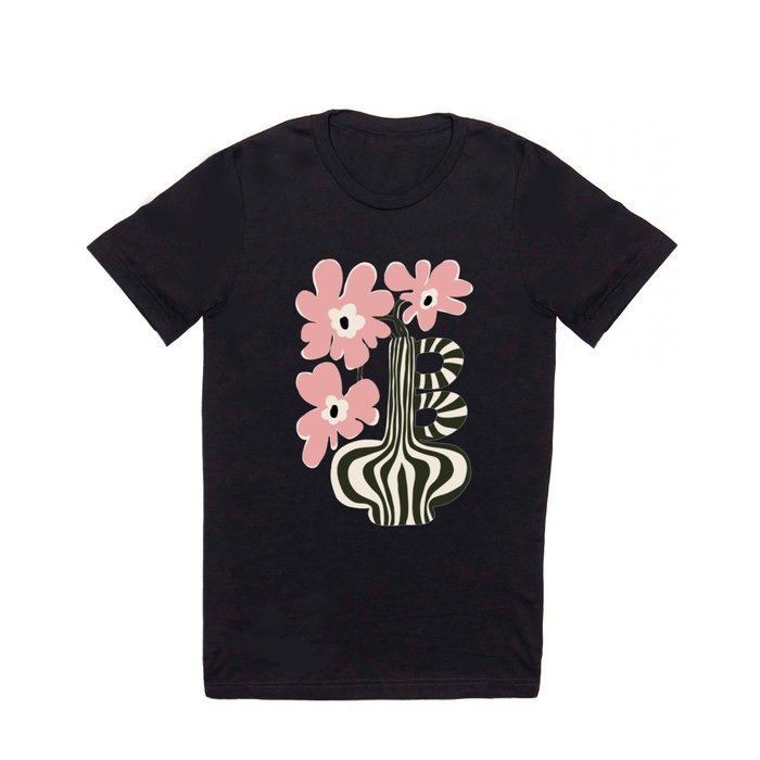 Floral strip  T Shirt