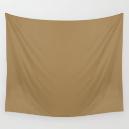 Dark Golden Brown Solid Color Pairs PPG Tattle Tan PPG1093-7 - All One Single Shade Hue Colour Wall Tapestry