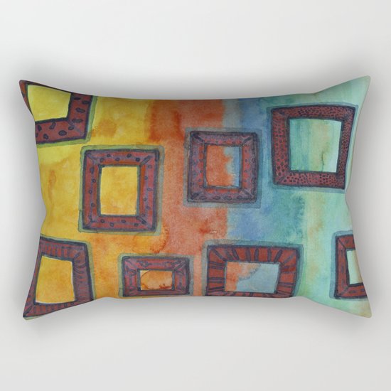 Gorgeous View through several Frames Rectangular Pillow