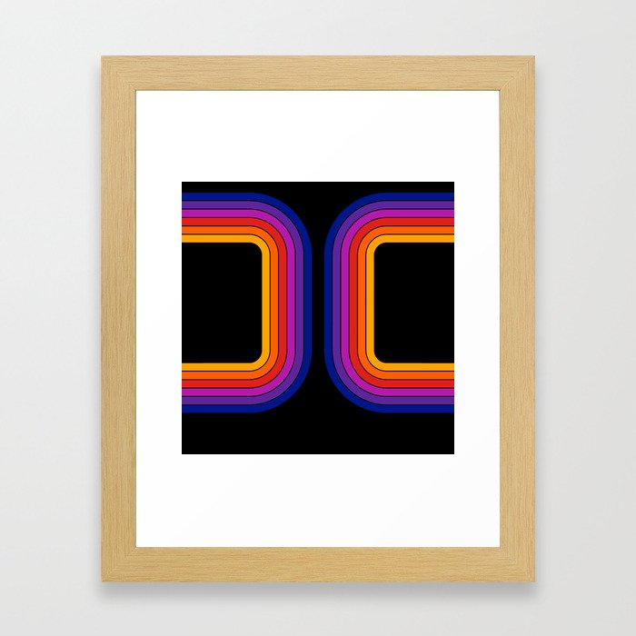 Black Rainbow Tunnel Framed Art Print