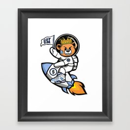 Astronaut Bear Framed Art Print