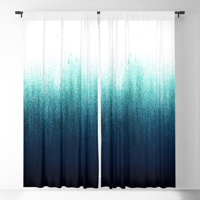 Teal Ombr 233 Blackout Curtain By Caitlinworkman Society6