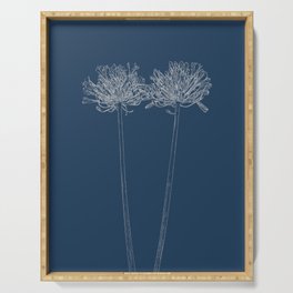 Agapanthus Blueprint Serving Tray