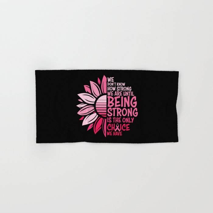 Breast Cancer Awareness Sunflower Hand & Bath Towel