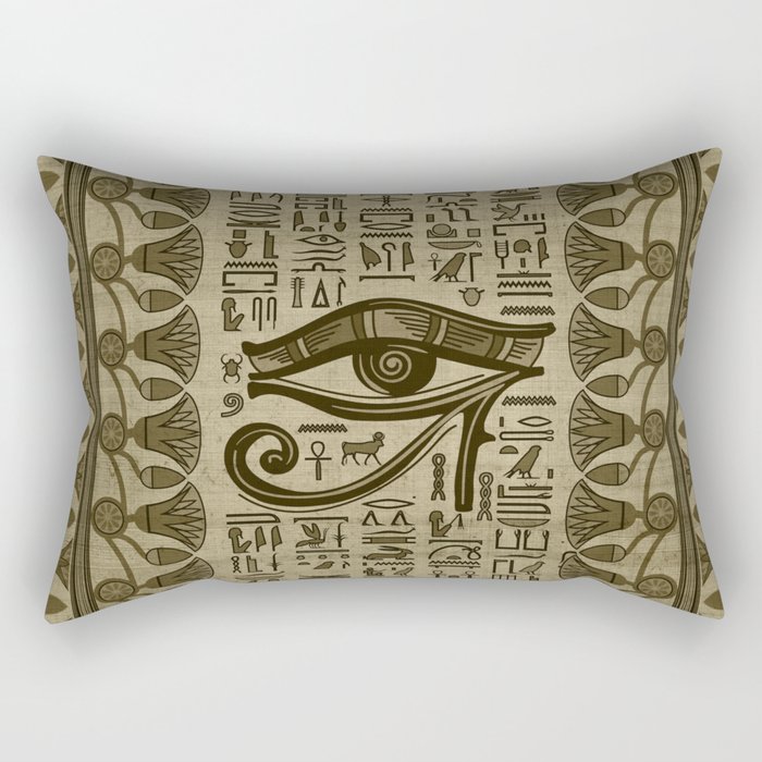 Egyptian Eye of Horus Ornament Rectangular Pillow