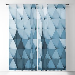 Triangles Ocean Turquoise Blackout Curtain