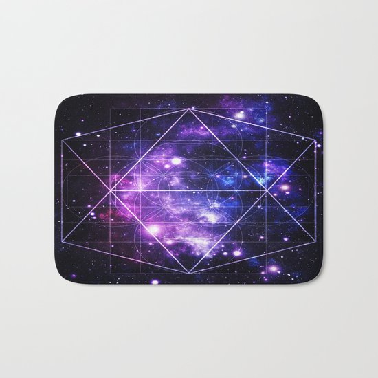 galaxy sacred geometry Bath Mat