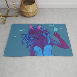 Coral Horned Cutie Colab Rug