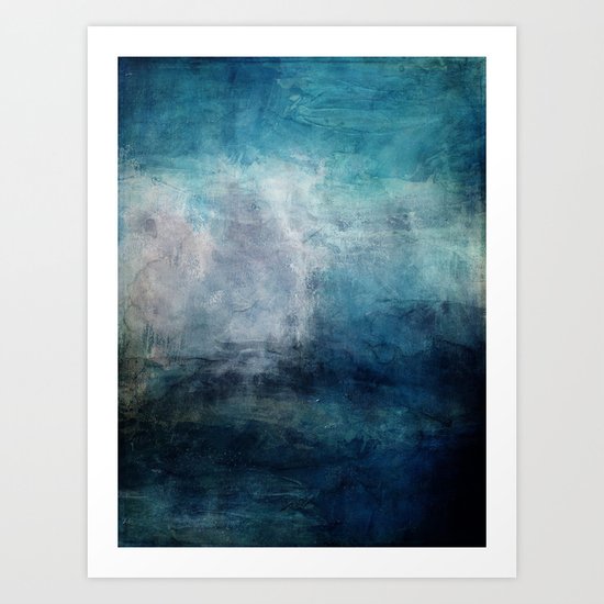 Beach in Blue Art Print
