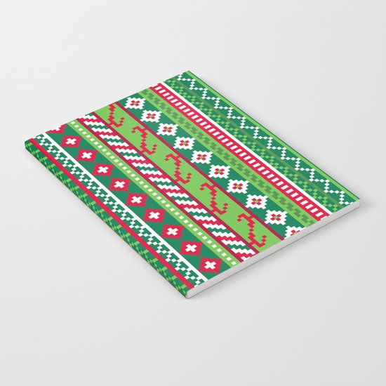 Fair Isle Christmas Pattern Notebook