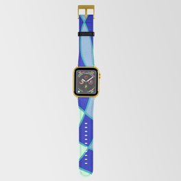 Abstract green and blue pattern Apple Watch Band