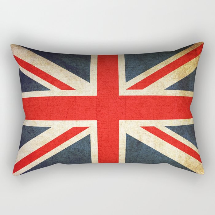 Vintage Union Jack British Flag Rectangular Pillow By Mesutok
