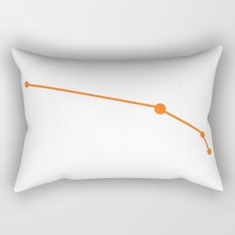 Aries (Orange & White) Rectangular Pillow