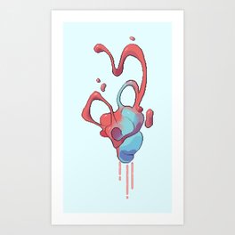 Slime heart Art Print