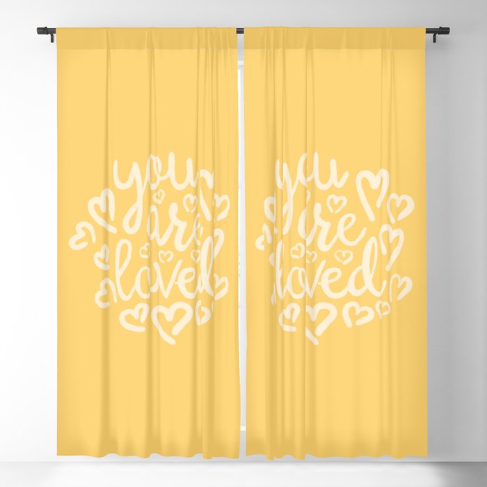 You are so Loved, Yellow Blackout Curtain