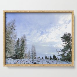 Winter Nature Walk in the Scottish Highlands in Expressive and Afterglow Serving Tray