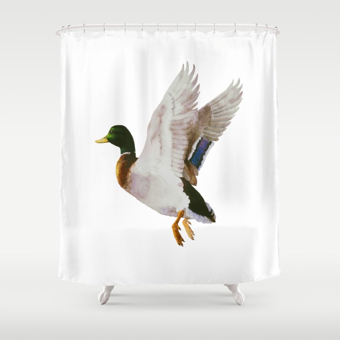 Flying Wild Duck Shower Curtain