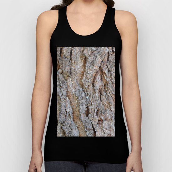 TEXTURES -- Big Cone Pine Bark Unisex Tank Top