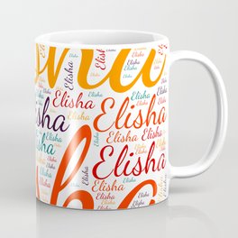Elisha Coffee Mug | Colors First Name, Birthday Popular, Horizontal America, Wordcloud Positive, Female Elisha, Woman Baby Girl, Graphicdesign, Vidddie Publyshd 