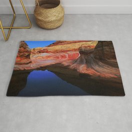Paria Canyons' Rain-Made Pond With Majestic Reflections Rug