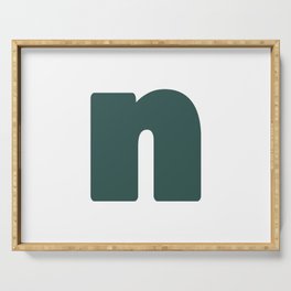 n (Dark Green & White Letter) Serving Tray