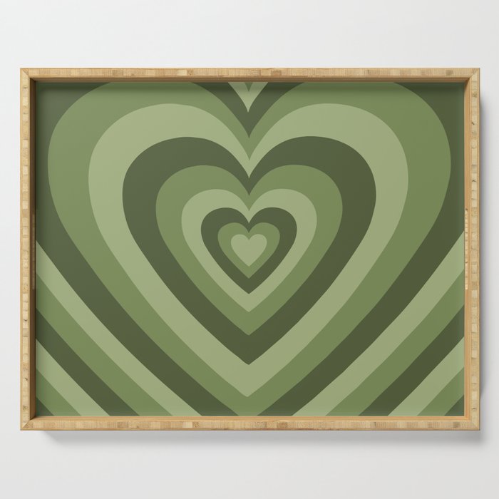 y2k hearts green sage Art Print by iconicole | Society6