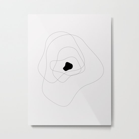 Abstract infinite in grey Metal Print