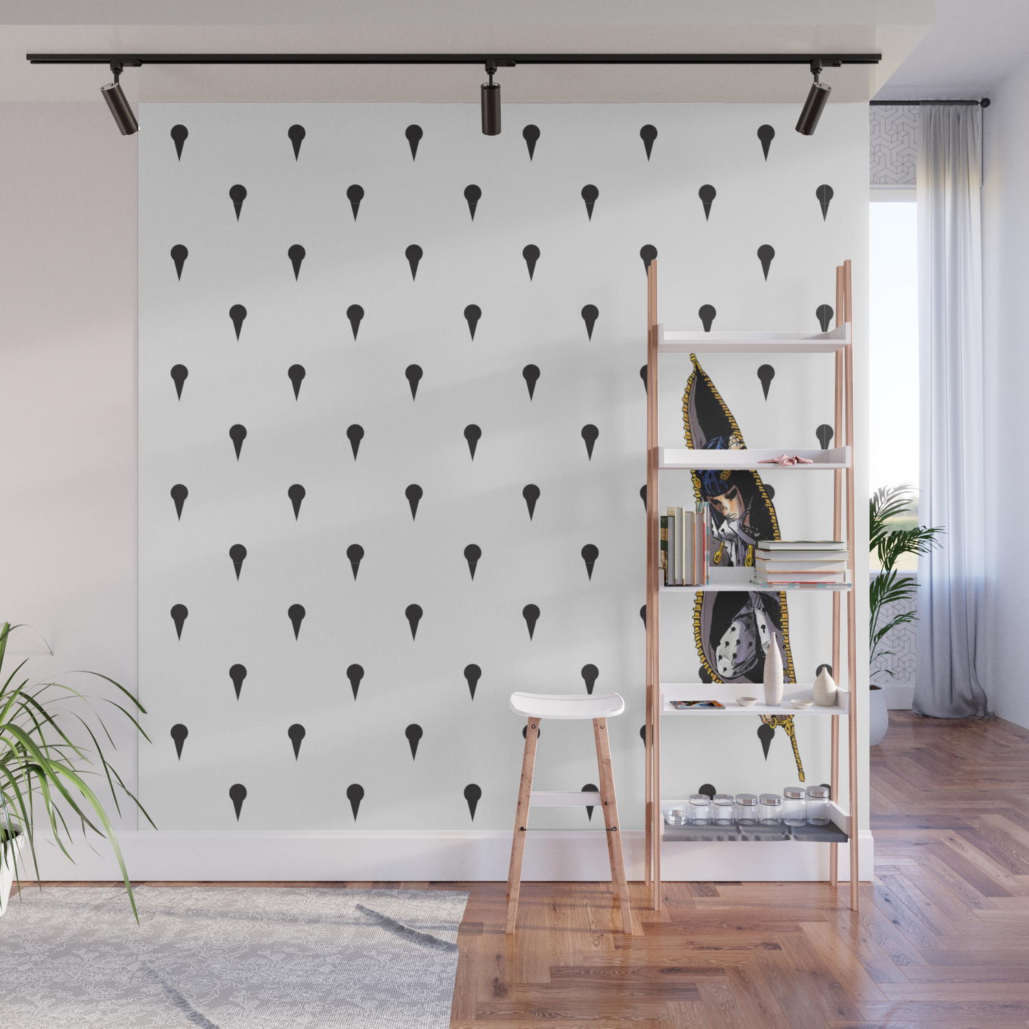 Jojo Bruno Bucciarati Pattern Zipper Ver Wall Mural By