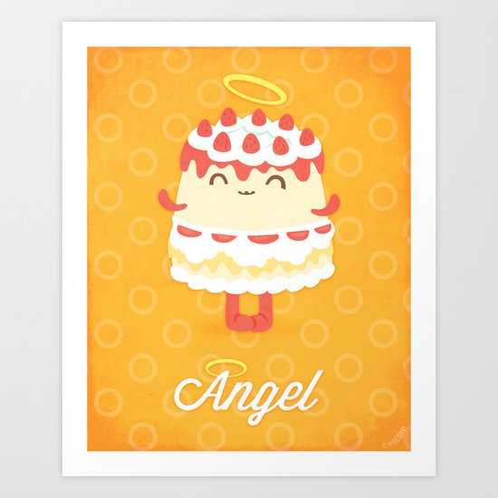 Angel Cake Art Print
