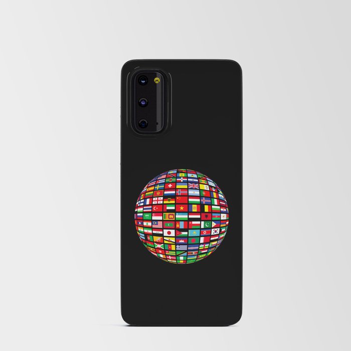 Beautiful PEACE, all world flags "against racism" Android Card Case
