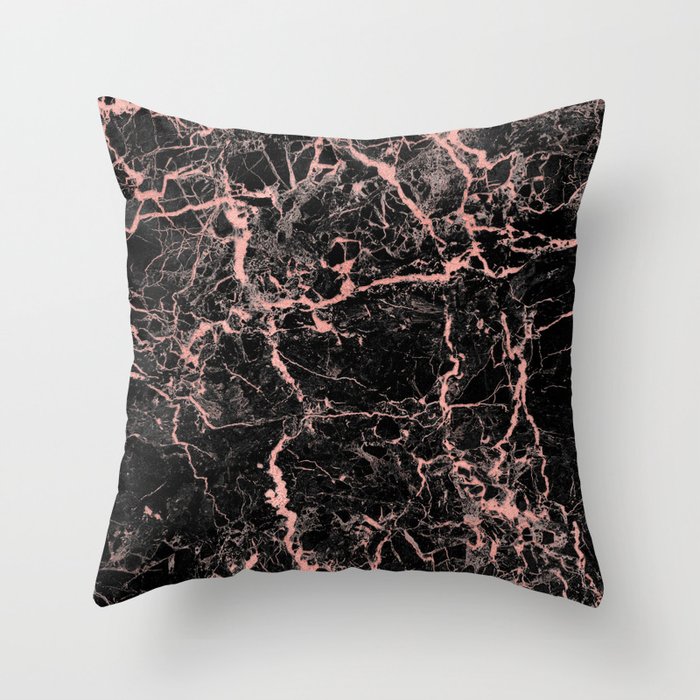 Marble Rose Gold - Someone Throw Pillow
