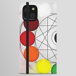 Chakra colors and moon - color wheel 1 iPhone Wallet Case