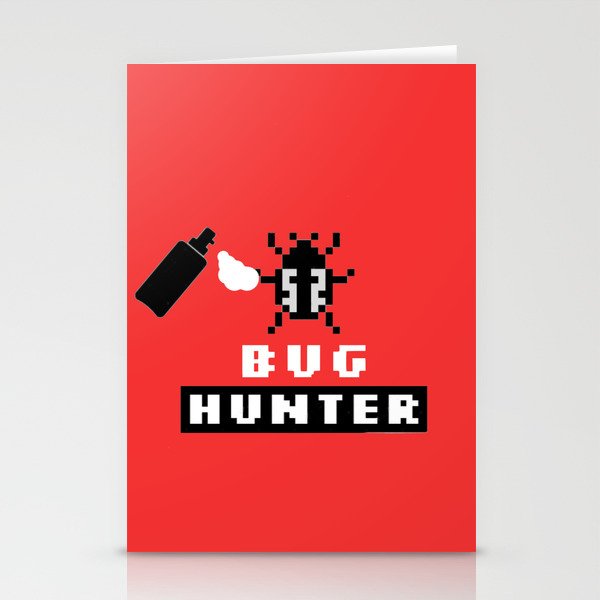 Programmer bug hunter Stationery Cards