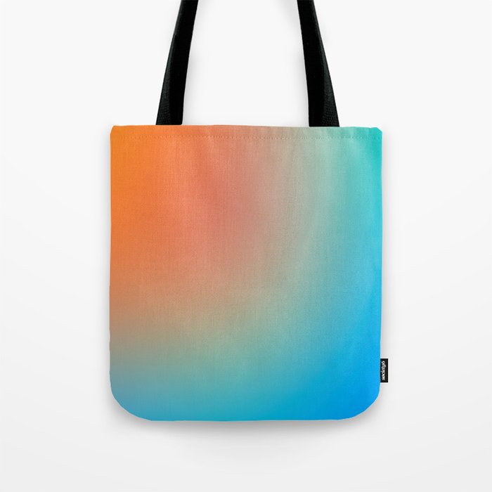 Colorful gradient tropical mood with orange, turquoise and blue Tote Bag