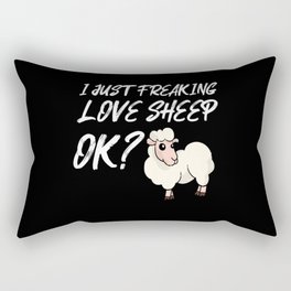 Just Freaking Love Sheep Sheep Wool Rectangular Pillow