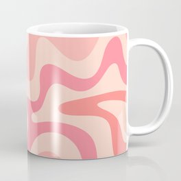 Liquid Swirl Abstract in Soft Pink Coffee Mug