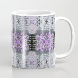 Purple Gray Tree Mirrored Pattern. Coffee Mug