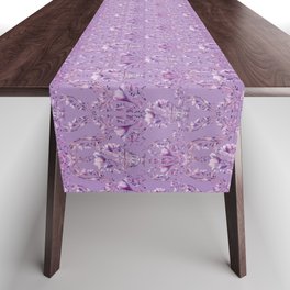Flowers, cup and lilac Table Runner
