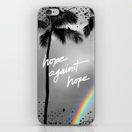 Hope Against Hope Rainbow Palm iPhone Skin