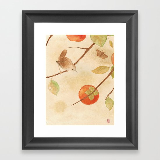 Winter Wren Framed Art Print