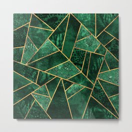 Deep Emerald Metal Print | Modern, Lines, Geometry, Graphicdesign, Geometric, Green, Curated, Emerald, Digital, Abstract 